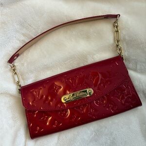 Louis Vuitton Red Embossed Clutch